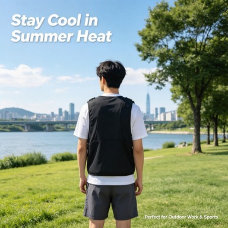 Fishing Vest - 물냉각 조끼 어깨끈 메쉬 냉각 조끼
