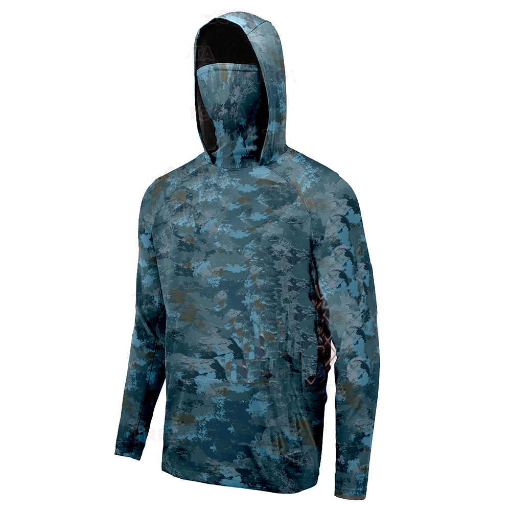 Fishing Hoodie - UPF 50 낚시 셔츠+남성용 후드 낚시
