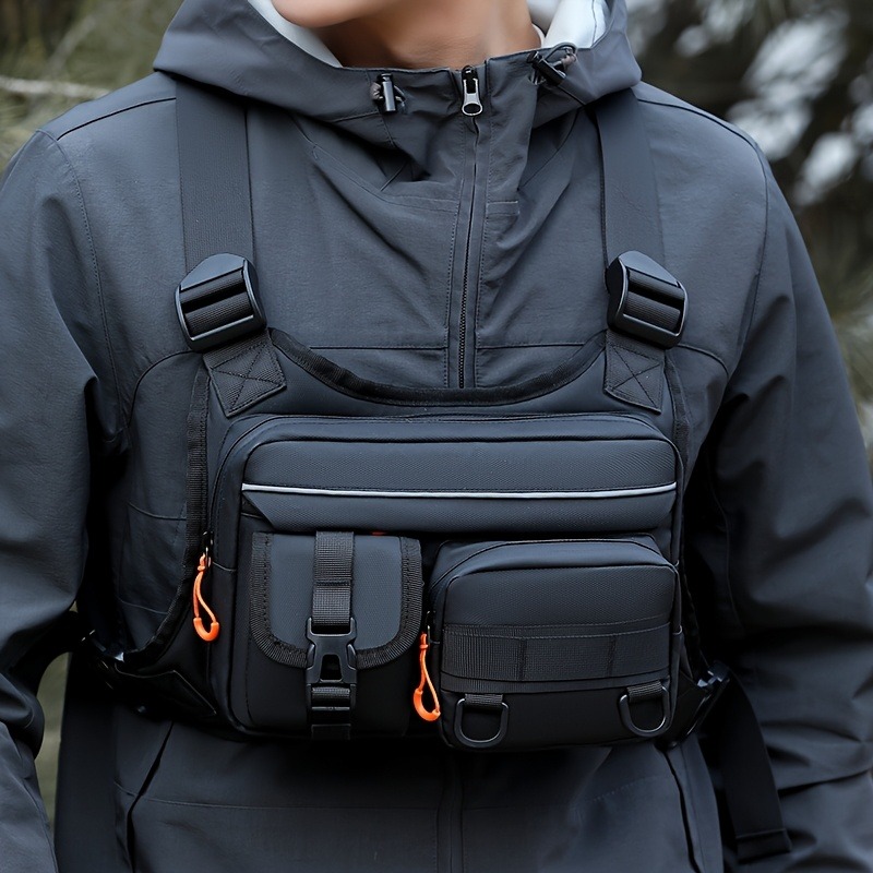 남성용 전술 가슴 가방, 러닝 및 하이킹 조끼, 야외  - Fishing Vest 리뷰 및 가격