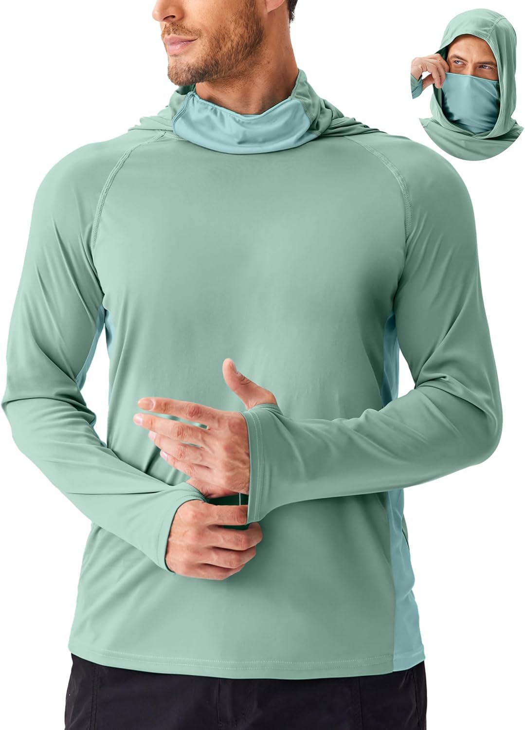 핀스파크 남성용 자외선 차단 후드티 마스크 포함 UPF - Fishing Mask Sun Protection 리뷰 및 가격