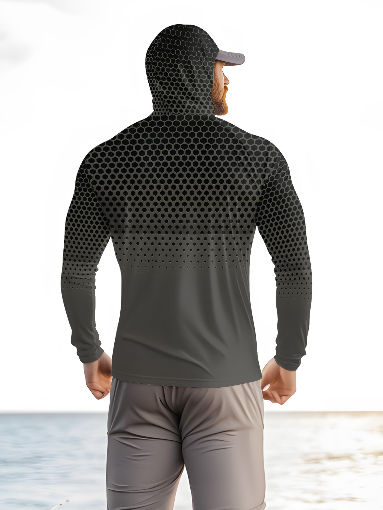 남성용 후드 낚시 셔츠 긴소매 낚시 의류 낚시 티셔츠  - Fishing Shirt Uv Protection 리뷰 및 가격