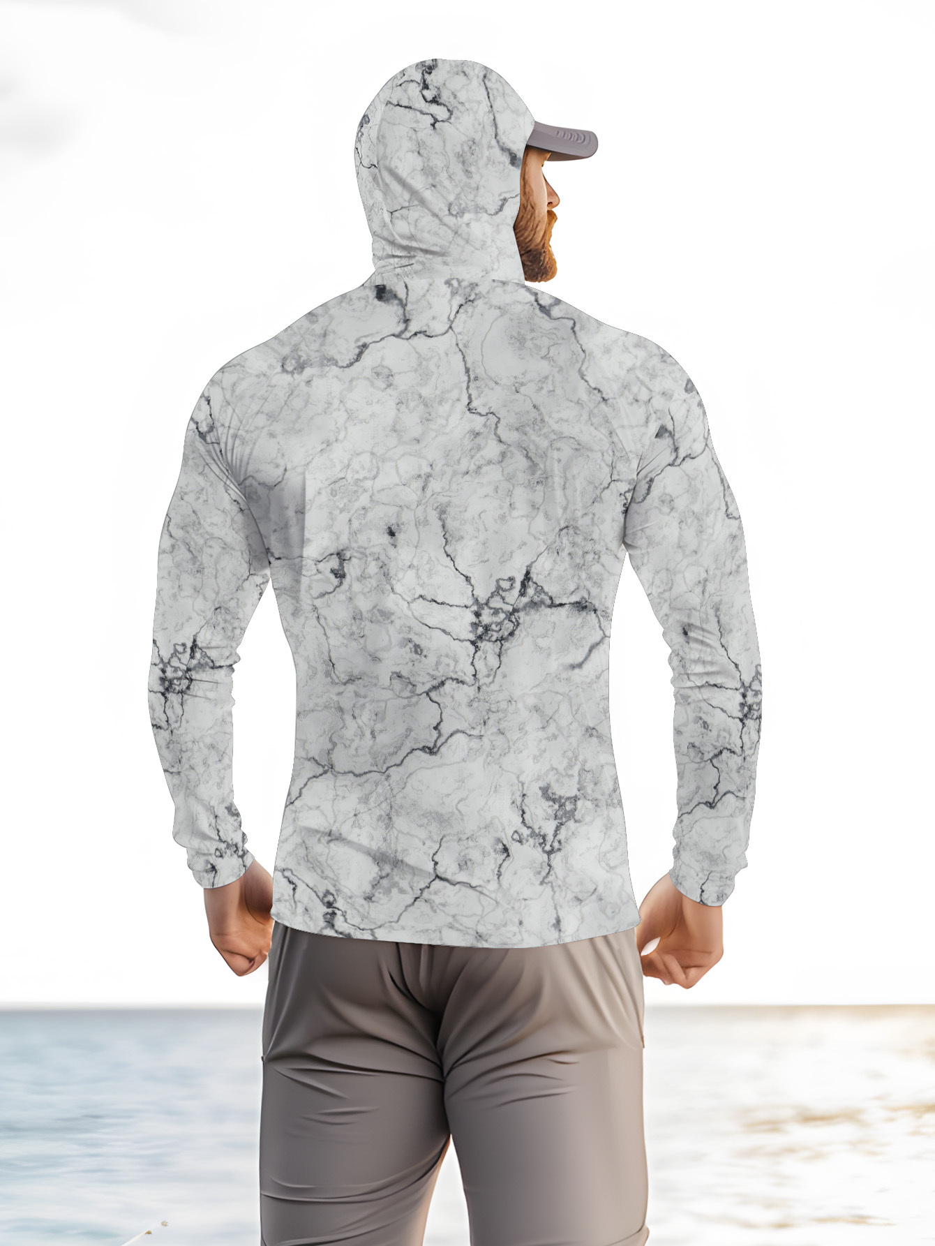 남성용 후드 낚시 셔츠 긴소매 낚시 의류 낚시 티셔츠  - Fishing Shirt Uv Protection 리뷰 및 가격